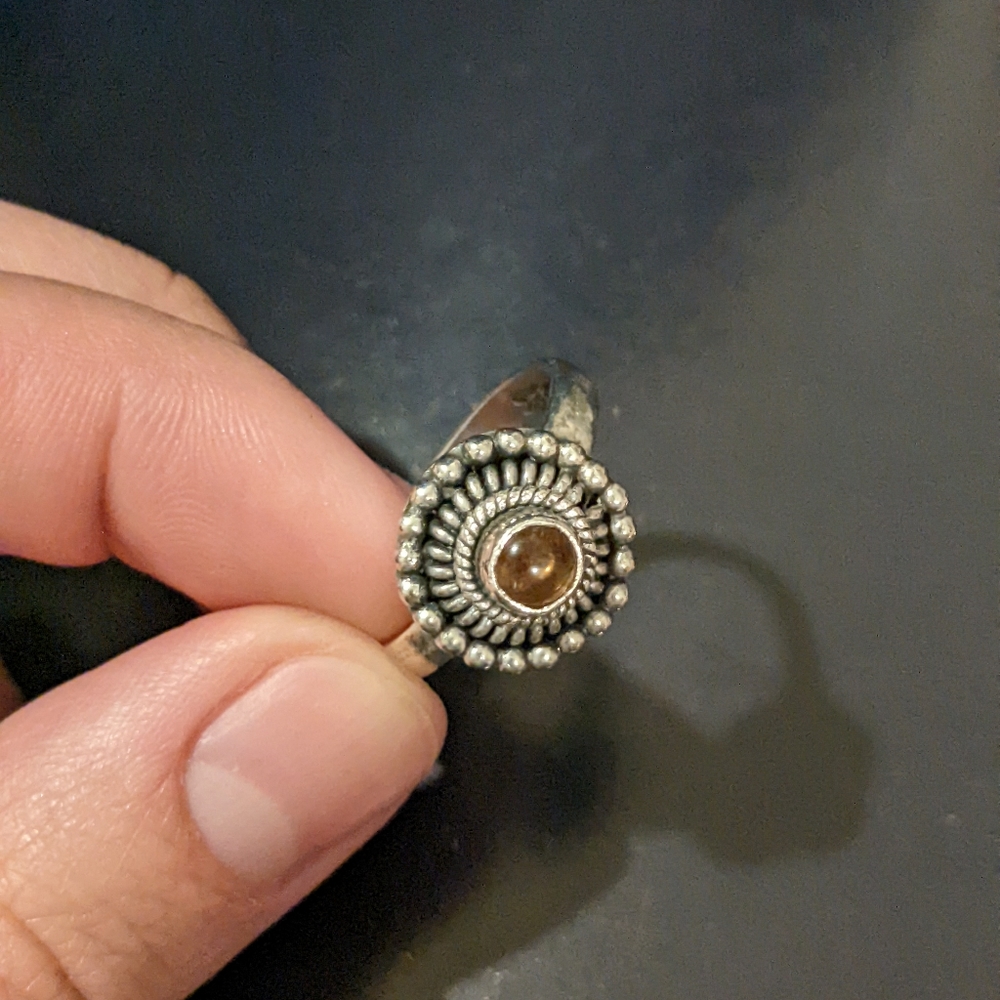 Silver Ring With Small Stone - image 7